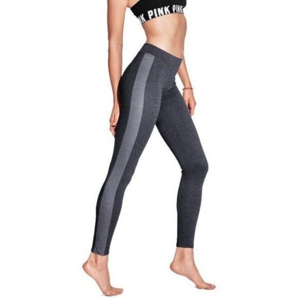 PINK Victoria's Secret Two Tone Gray Leggings XS - Picture 1 of 14